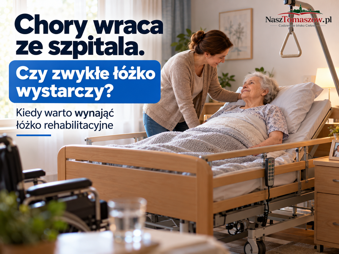 Chory wraca ze szpitala. Czy zwykłe łóżko wystarczy? Kiedy warto wynająć łóżko rehabilitacyjne