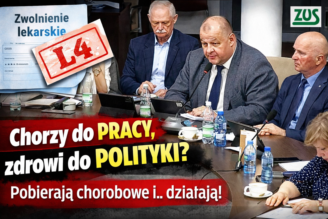 Chorzy tylko do pracy? Radni na L4, ale aktywni na sesjach. Kto naprawdę płaci za ten "cud zdrowienia"?