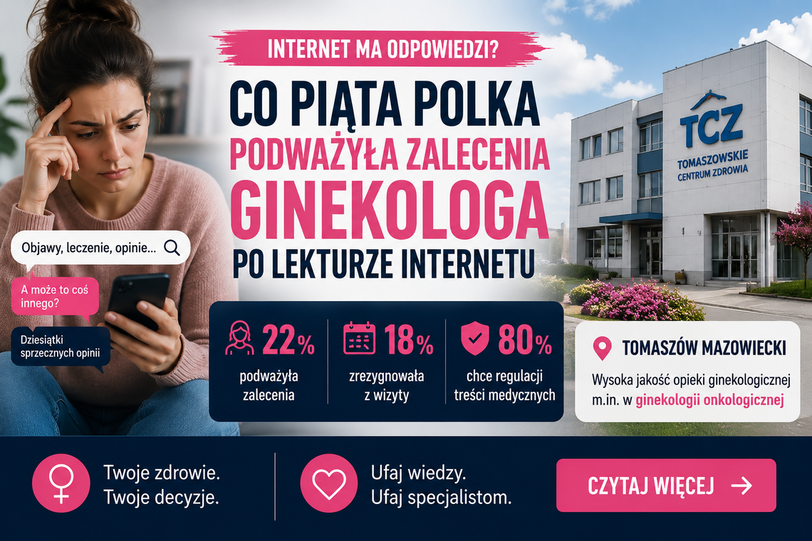 Co piąta Polka podważyła zalecenia ginekologa po lekturze internetu