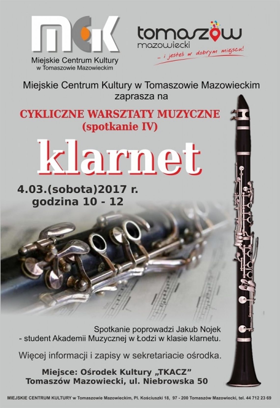 Cykliczne Warsztaty Muzyczne - Klarnet
