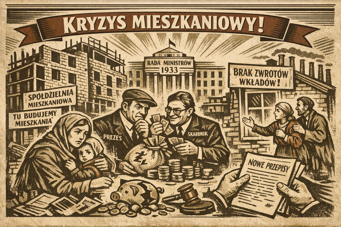 „Czerwone, puste mury” i rachunek, który wciąż ktoś płaci. Mieszkania w 1933 i dziś