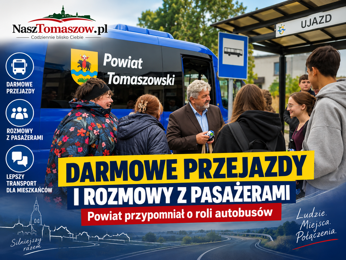 Darmowe przejazdy i rozmowy z pasażerami. Powiat przypomniał o roli autobusów