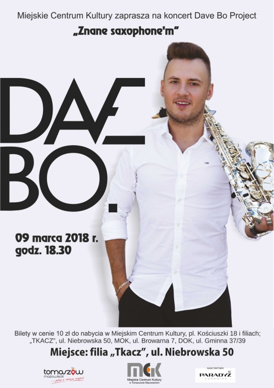 DAVE BO wystąpi w Tomaszowie!