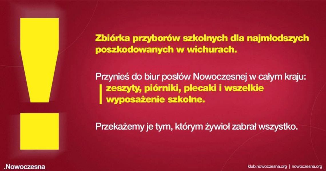 Dla poszkodowanych w nawałnicach