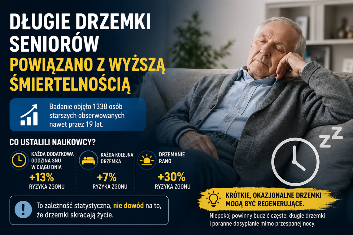Długie drzemki u seniorów pod lupą naukowców