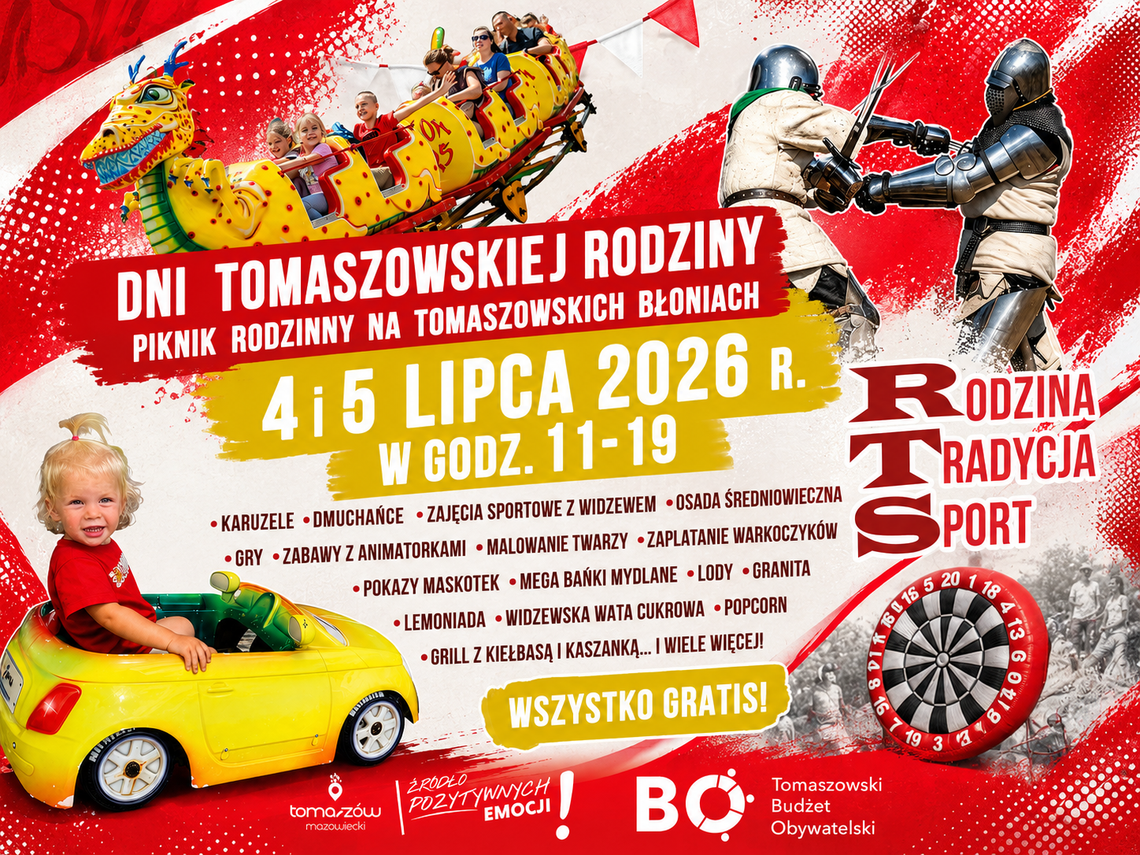 Dni Tomaszowskiej Rodziny na Błoniach. Dwudniowy piknik dla mieszkańców Dni Tomaszowskiej Rodziny na Błoniach. Dwudniowy piknik dla mieszkańców