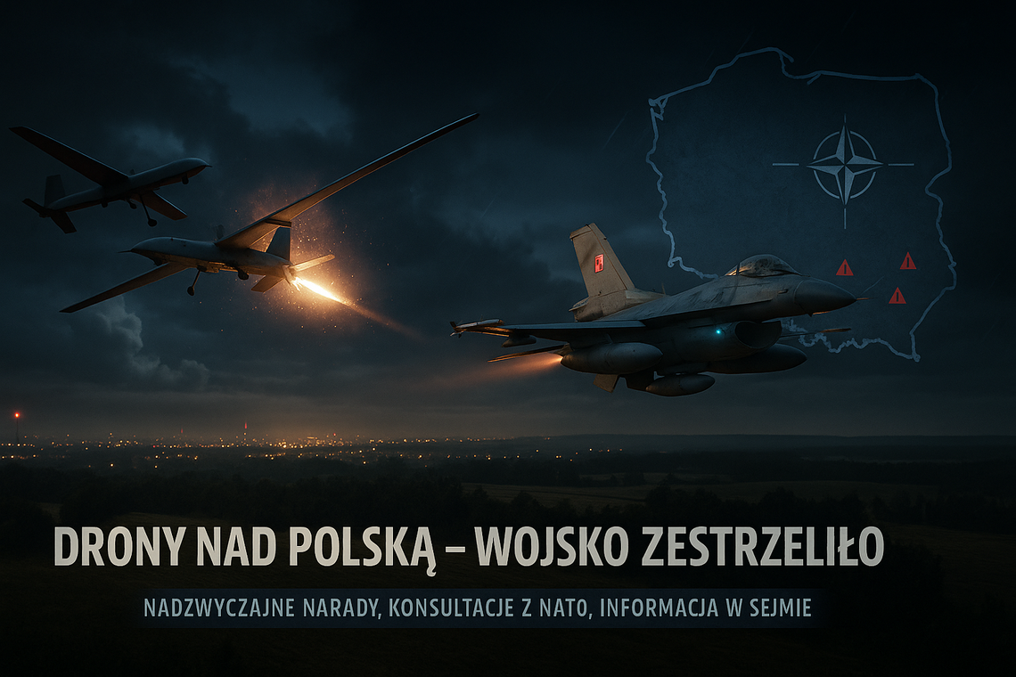 Drony nad Polską - wojsko zestrzeliło maszyny - synteza