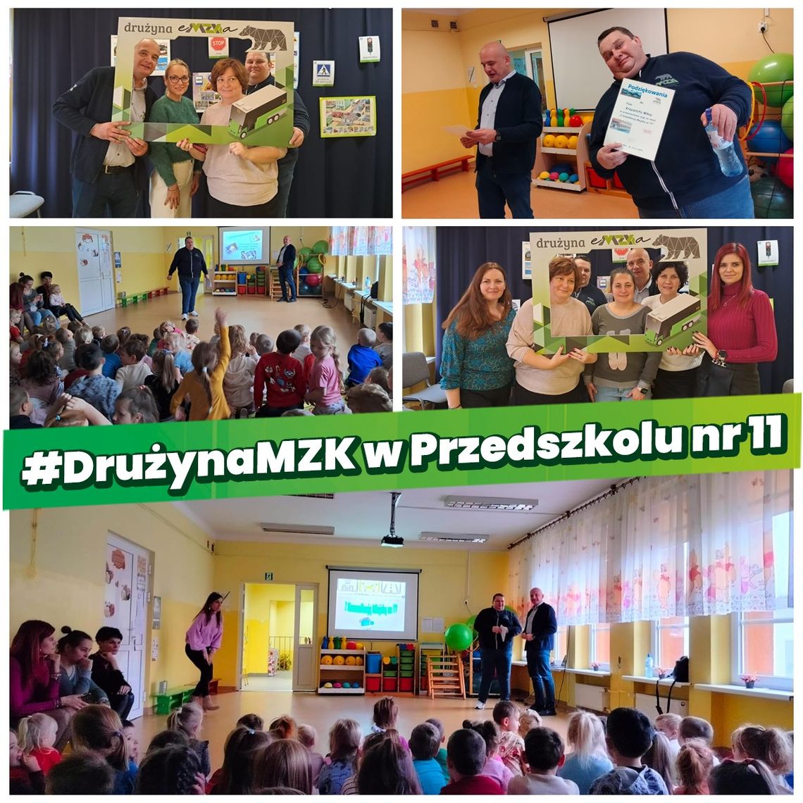 Drużyna eMZKa na przystanku edukacyjnym w Przedszkolu nr 11