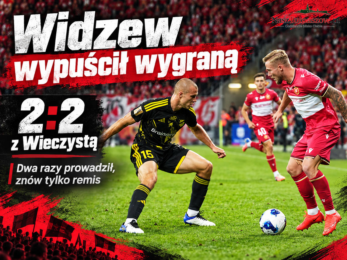 Dwa razy prowadzili, znów nie wygrali. Widzew remisuje z Wieczystą 2:2