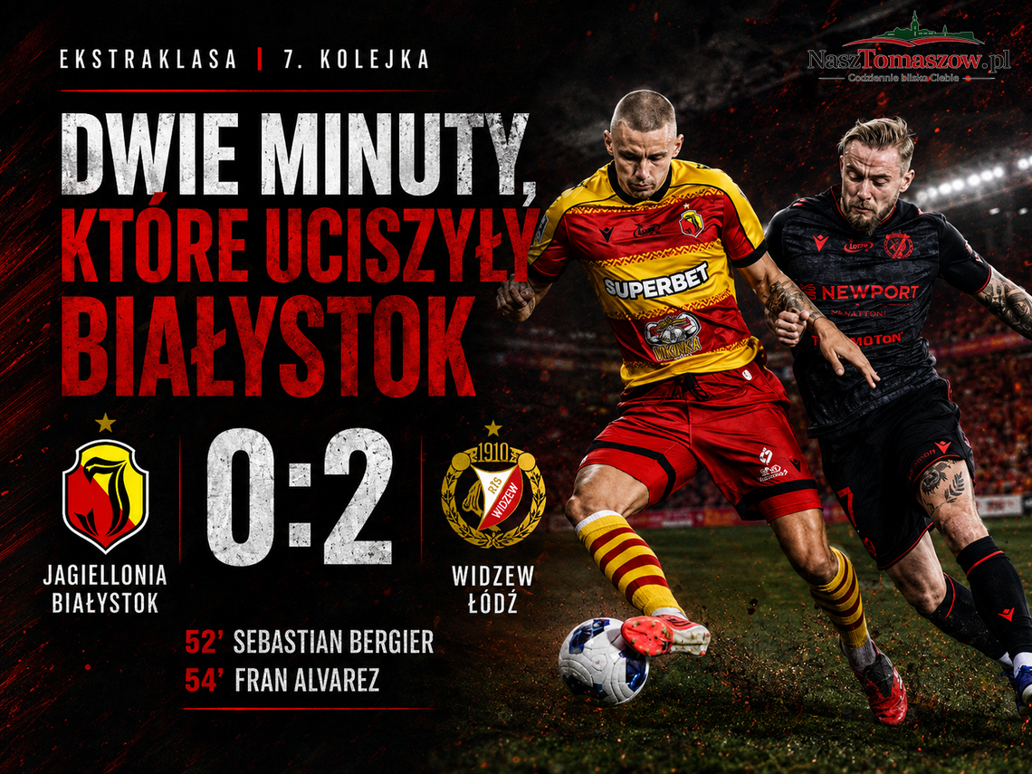 Dwie minuty, które uciszyły Białystok. Widzew pokonał Jagiellonię 2:0 Dwie minuty, które uciszyły Białystok. Widzew pokonał Jagiellonię 2:0