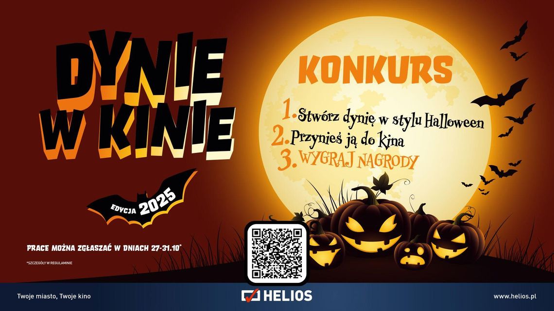 „Dynie w kinie 2025” – akcja kina Helios z okazji Halloween! „Dynie w kinie 2025” – akcja kina Helios z okazji Halloween!