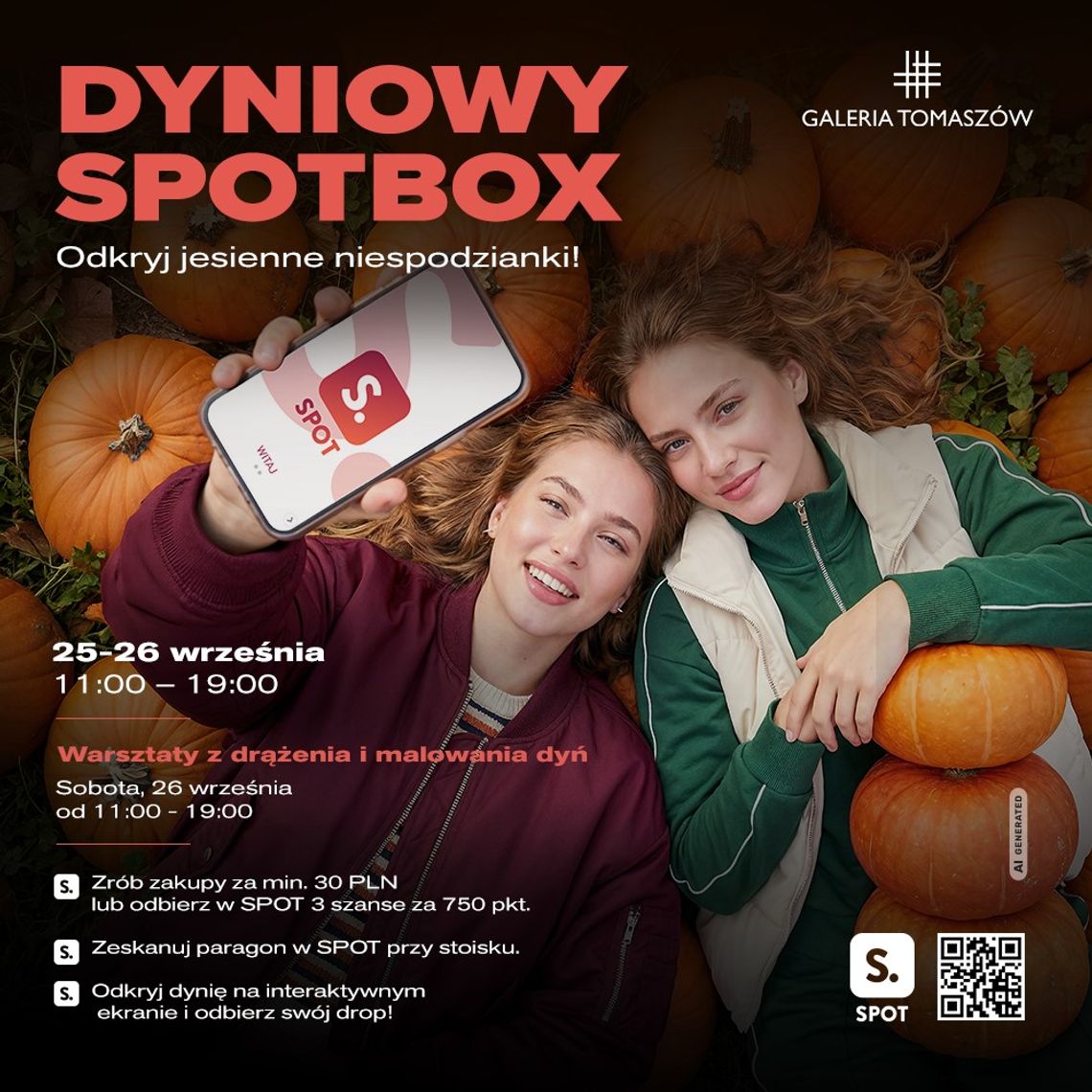 Dyniowy SPOTBOX i warsztaty z drążenia dyń w Galerii Tomaszów