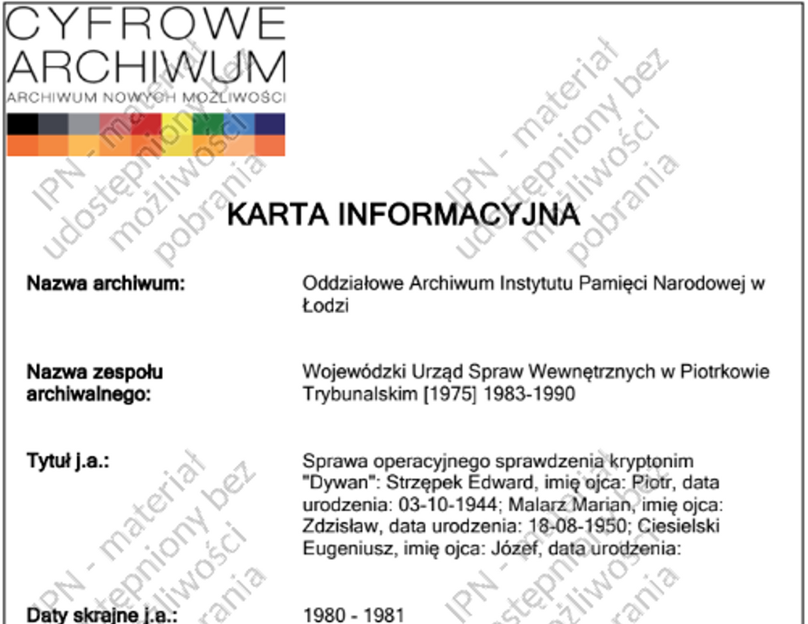 „Dywan”. Jak SB rozpracowywała strajki w Tomaszowie Mazowieckim (VIII–IX 1980)