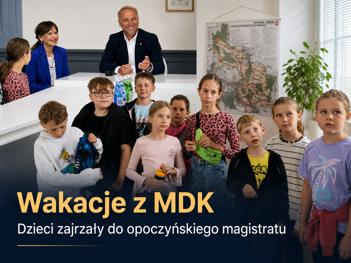 Dzieci z „Wakacji z MDK” zajrzały do opoczyńskiego magistratu Dzieci z „Wakacji z MDK” zajrzały do opoczyńskiego magistratu