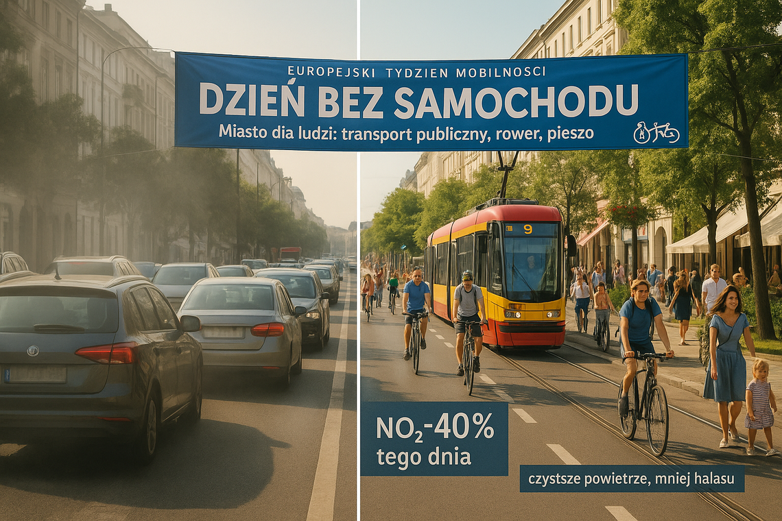 Dzień bez Samochodu: ulica dla ludzi, mniej spalin Dzień bez Samochodu: ulica dla ludzi, mniej spalin