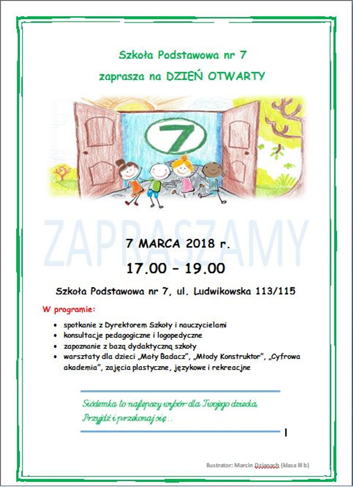 Dzień Otwarty także w &quot;Siódemce&quot;