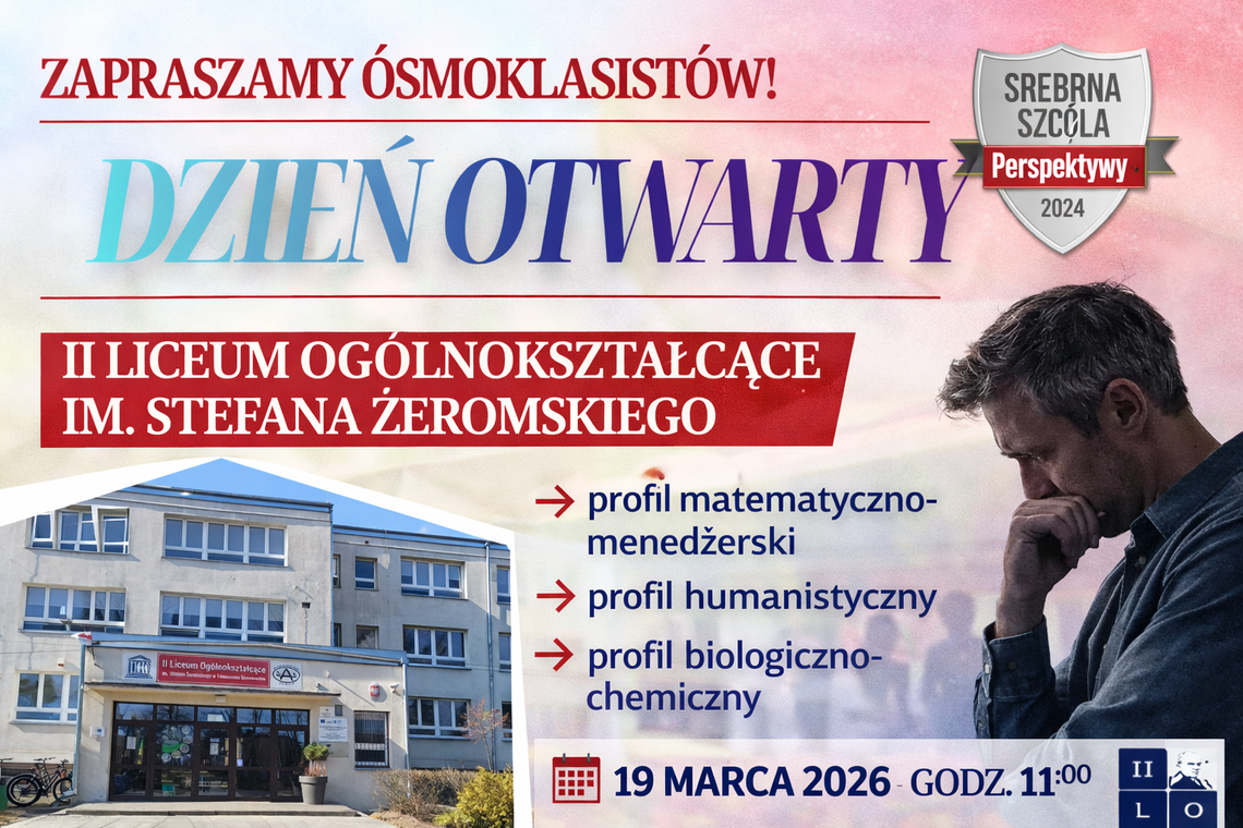 Dzień Otwarty w II LO im. Stefana Żeromskiego. Ósmoklasiści poznają ofertę szkoły