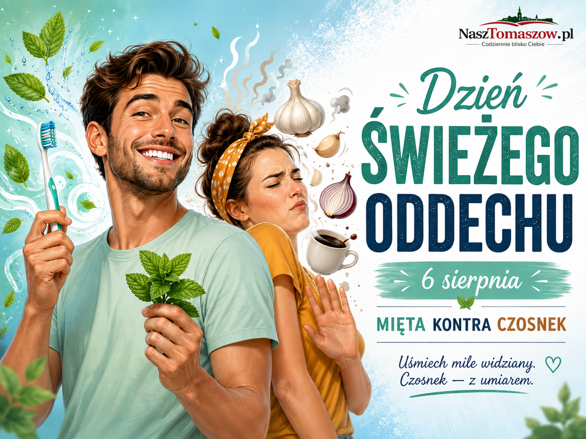 Dzień Świeżego Oddechu. Tomaszów bierze głęboki wdech i sprawdza, kto jadł czosnek Dzień Świeżego Oddechu. Tomaszów bierze głęboki wdech i sprawdza, kto jadł czosnek