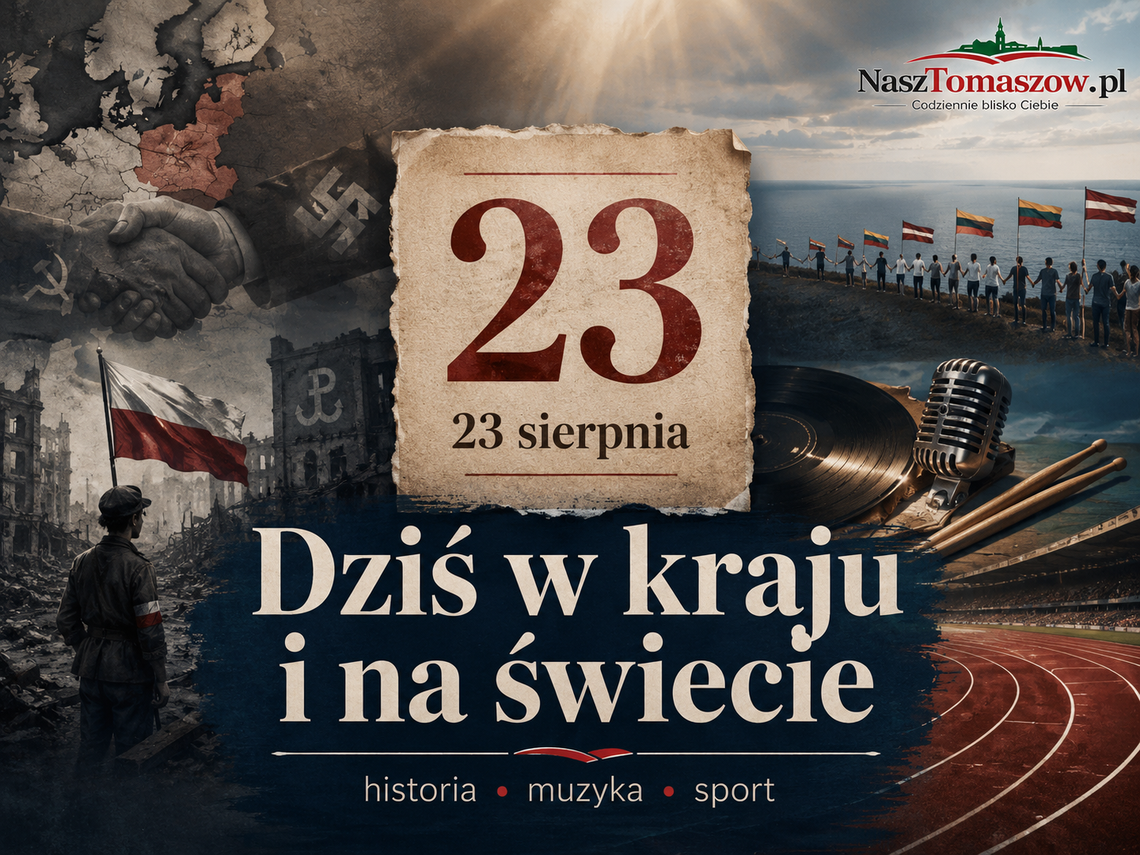 Dziś w kraju i na świecie. 23 sierpnia – pakt, który podzielił Europę, Bałtycki Łańcuch i muzyka, która została na zawsze Dziś w kraju i na świecie. 23 sierpnia – pakt, który podzielił Europę, Bałtycki Łańcuch i muzyka, która została na zawsze