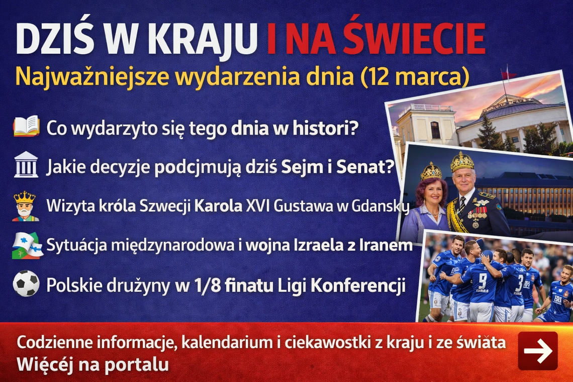 Dziś w kraju i na świecie (czwartek, 12 marca)