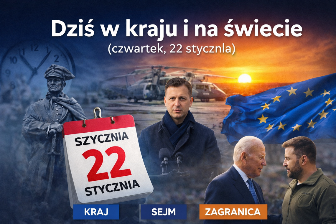 Dziś w kraju i na świecie (czwartek, 22 stycznia)