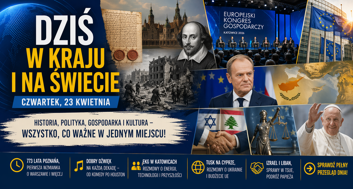 Dziś w kraju i na świecie – czwartek, 23 kwietnia