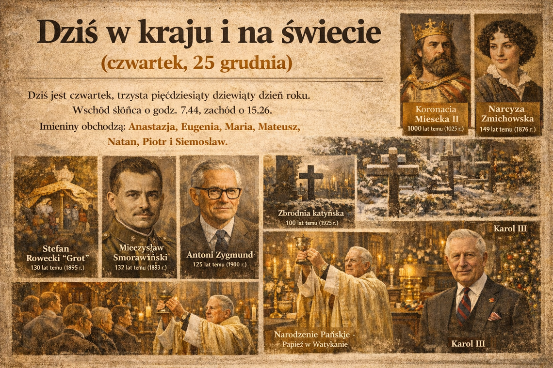 Dziś w kraju i na świecie (czwartek, 25 grudnia)