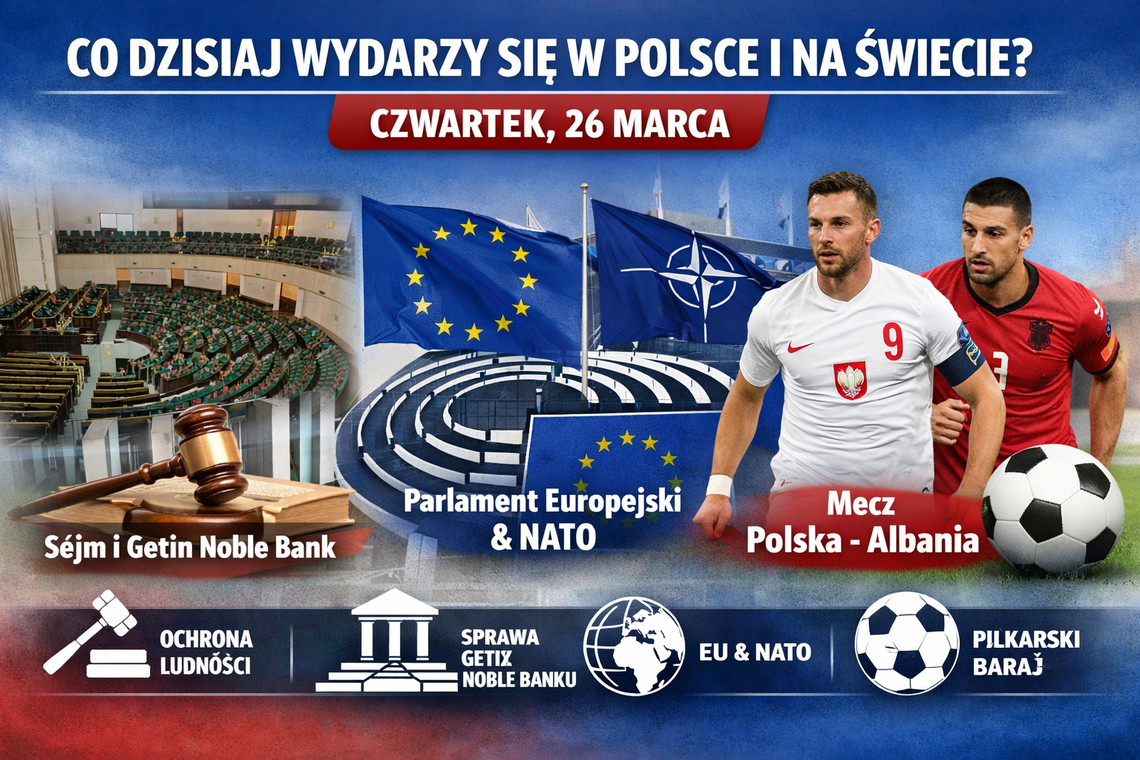 Dziś w kraju i na świecie (czwartek, 26 marca) Dziś w kraju i na świecie (czwartek, 26 marca)