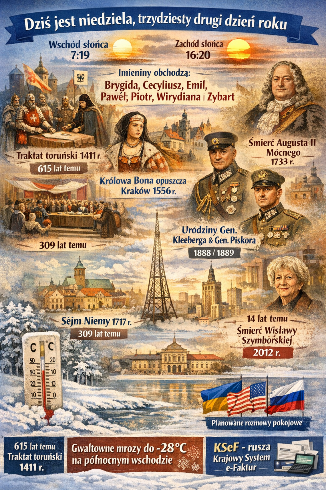 Dziś w kraju i na świecie ([niedziela, 1 lutego])
