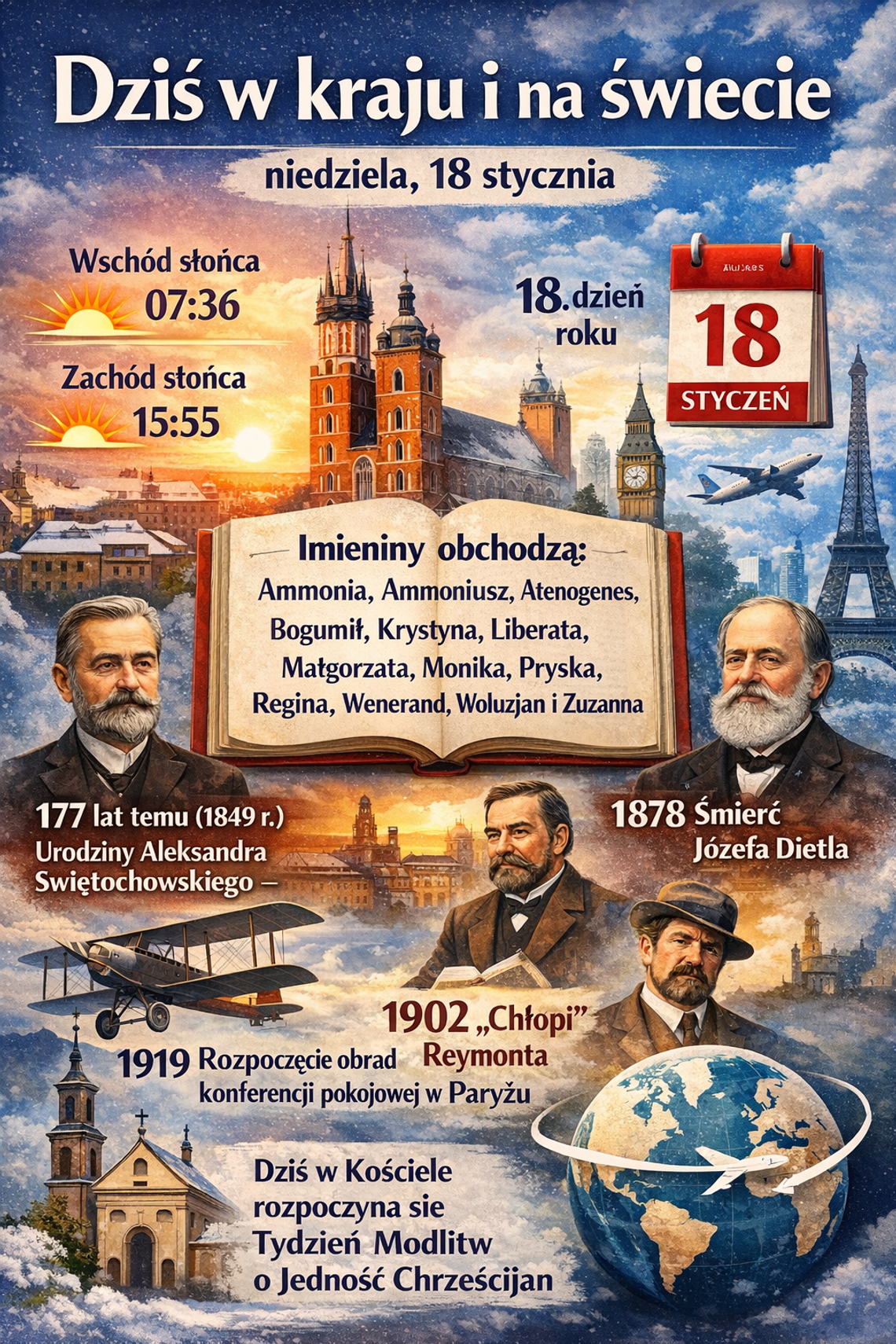 Dziś w kraju i na świecie (niedziela, 18 stycznia)