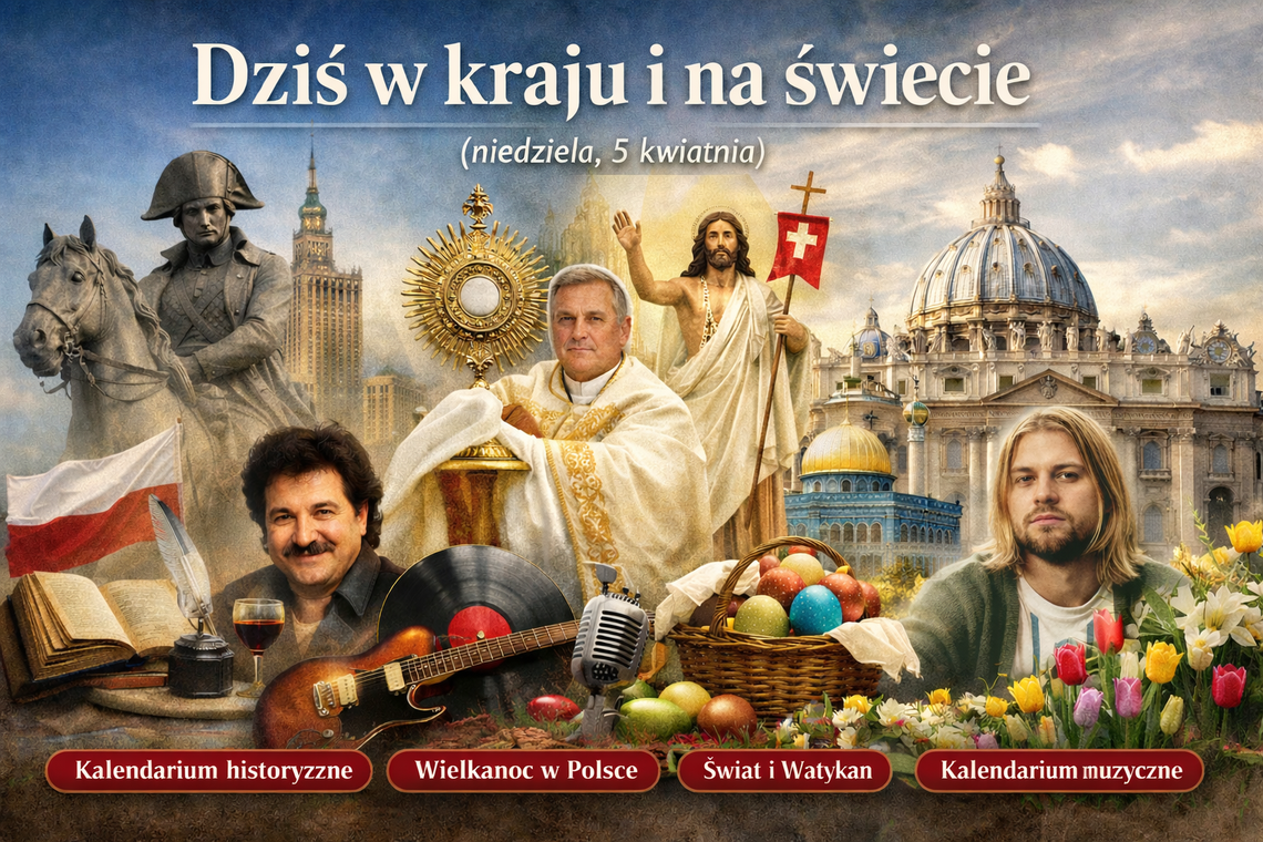 Dziś w kraju i na świecie (niedziela, 5 kwietnia) Dziś w kraju i na świecie (niedziela, 5 kwietnia)