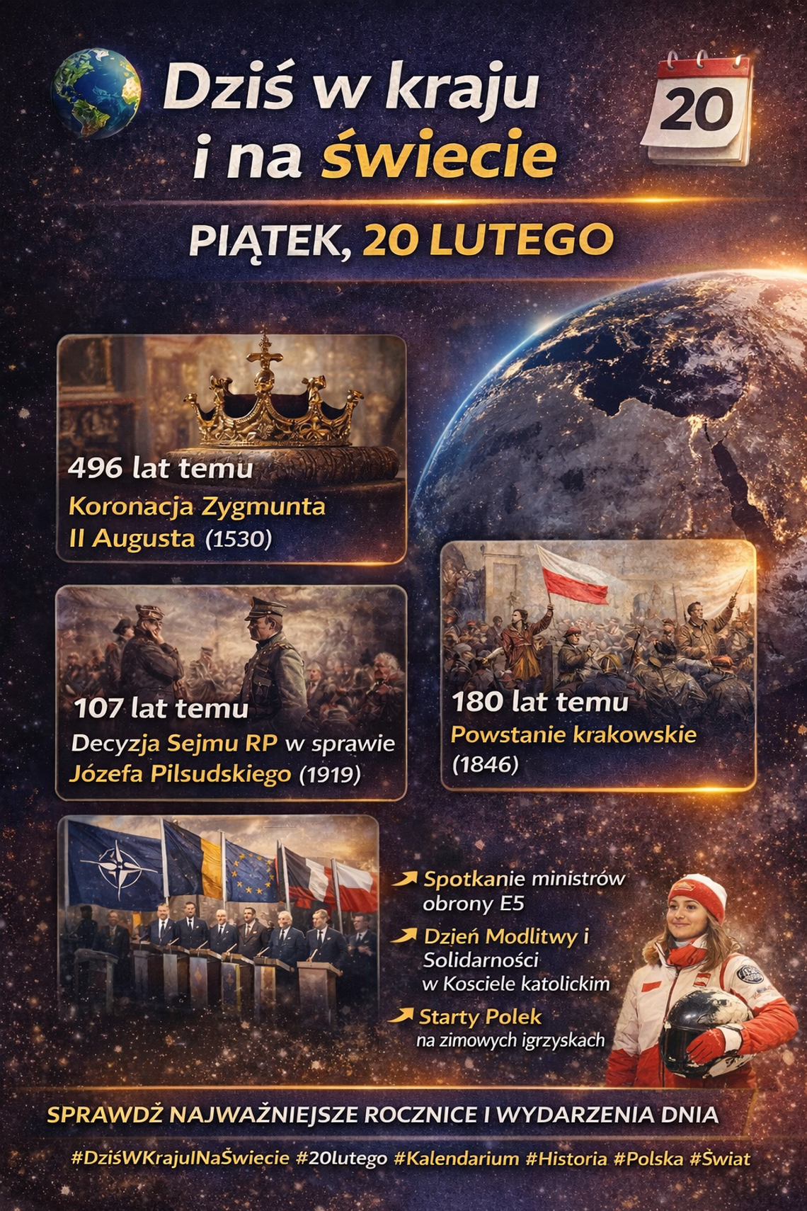 Dziś w kraju i na świecie (piątek, 20 lutego)