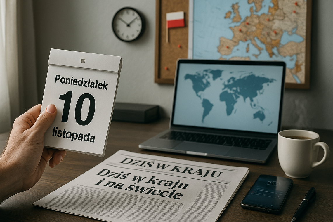 Dziś w kraju i na świecie (poniedziałek, 10 listopada) Dziś w kraju i na świecie (poniedziałek, 10 listopada)