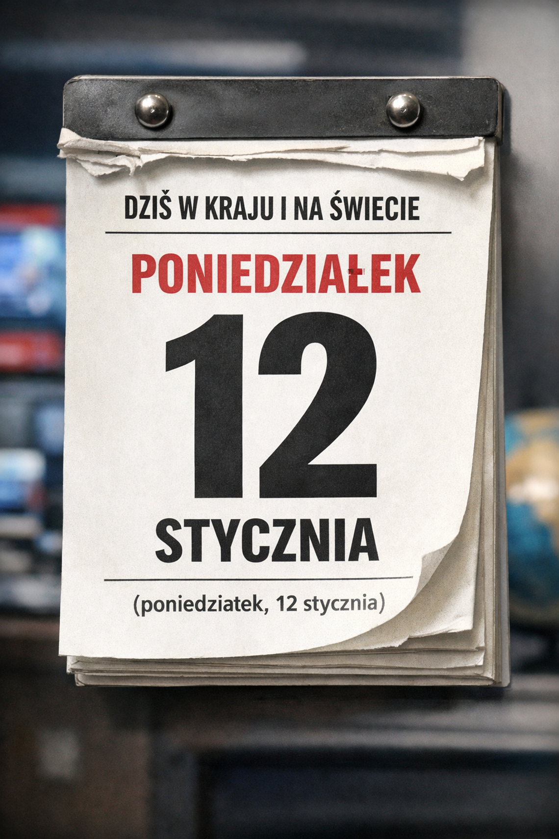 Dziś w kraju i na świecie (poniedziałek, 12 stycznia)