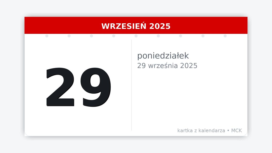Dziś w kraju i na świecie (poniedziałek, 29 września)