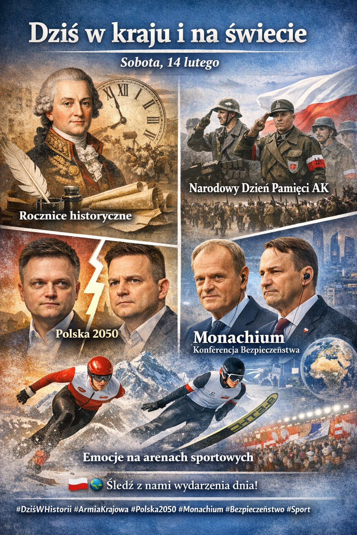 Dziś w kraju i na świecie (sobota, 14 lutego) Dziś w kraju i na świecie (sobota, 14 lutego)