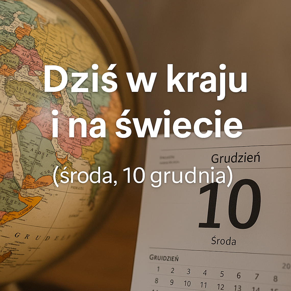 Dziś w kraju i na świecie (środa, 10 grudnia) Dziś w kraju i na świecie (środa, 10 grudnia)