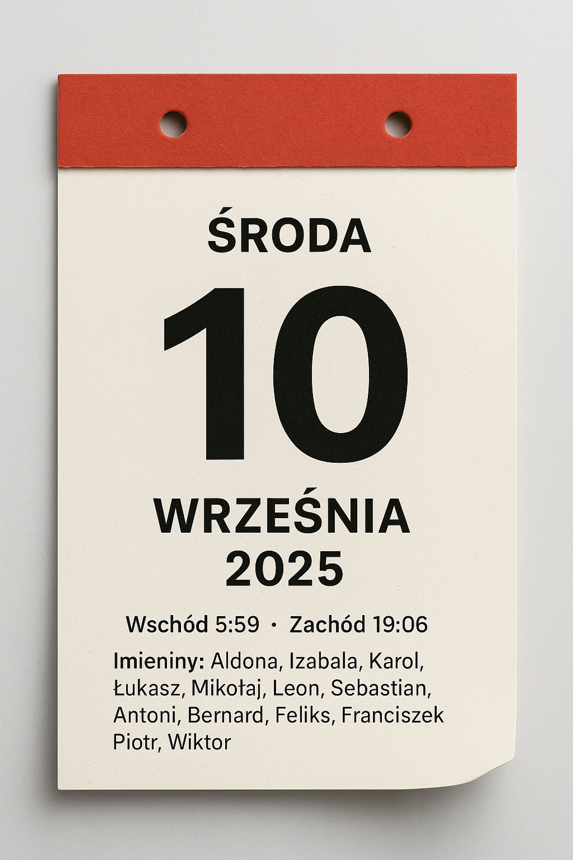 Dziś w kraju i na świecie (środa, 10 września)