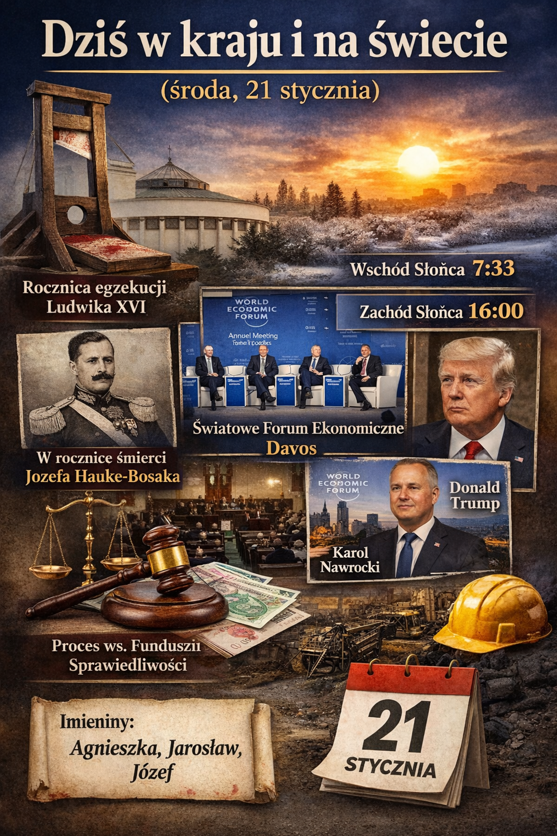 Dziś w kraju i na świecie (środa, 21 stycznia)