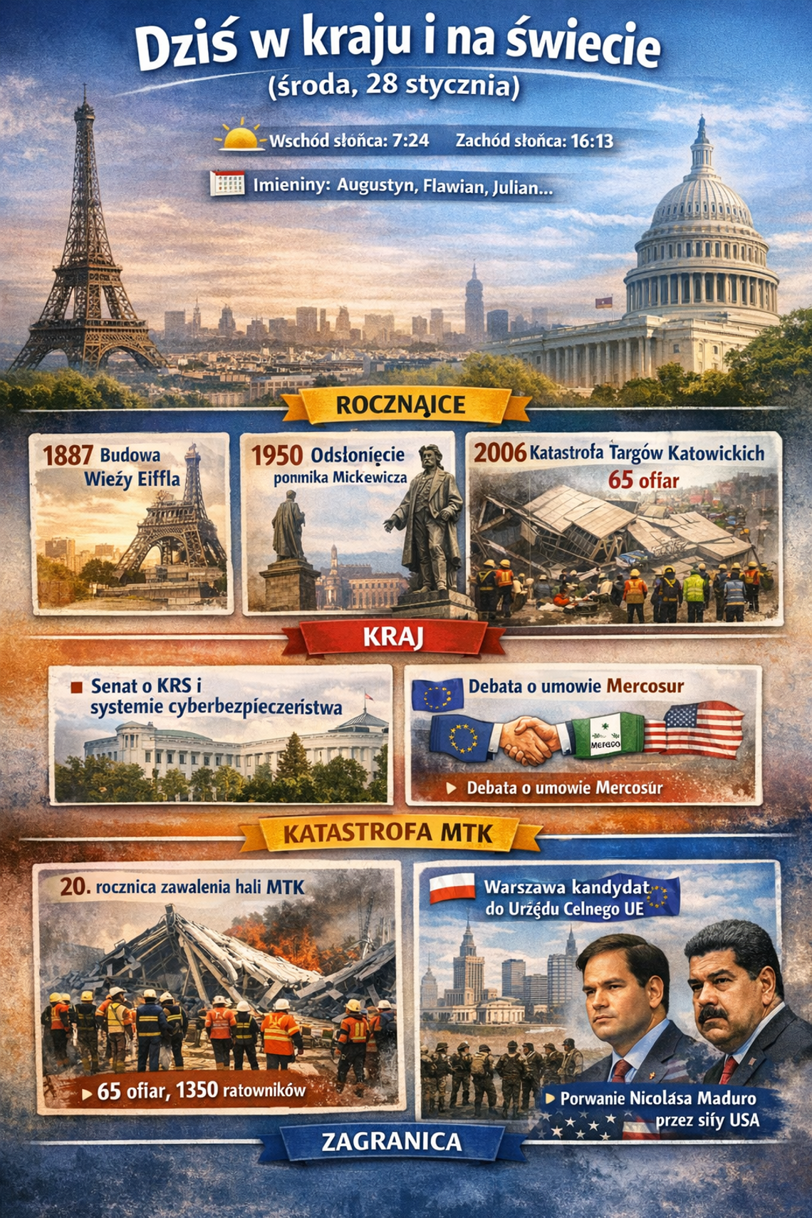 Dziś w kraju i na świecie (środa, 28 stycznia)