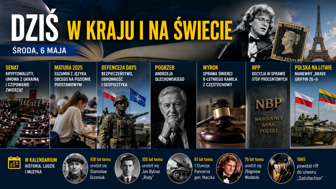 Dziś w kraju i na świecie. Środa, 6 maja