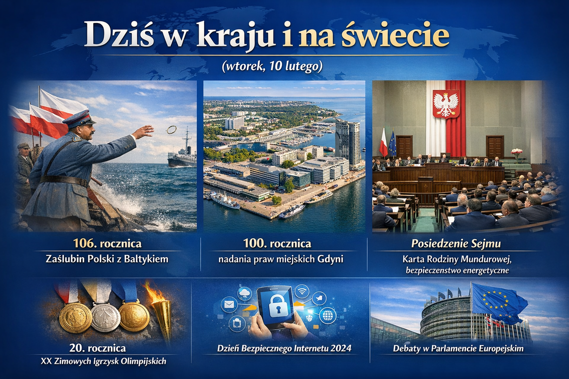 Dziś w kraju i na świecie (wtorek, 10 lutego)