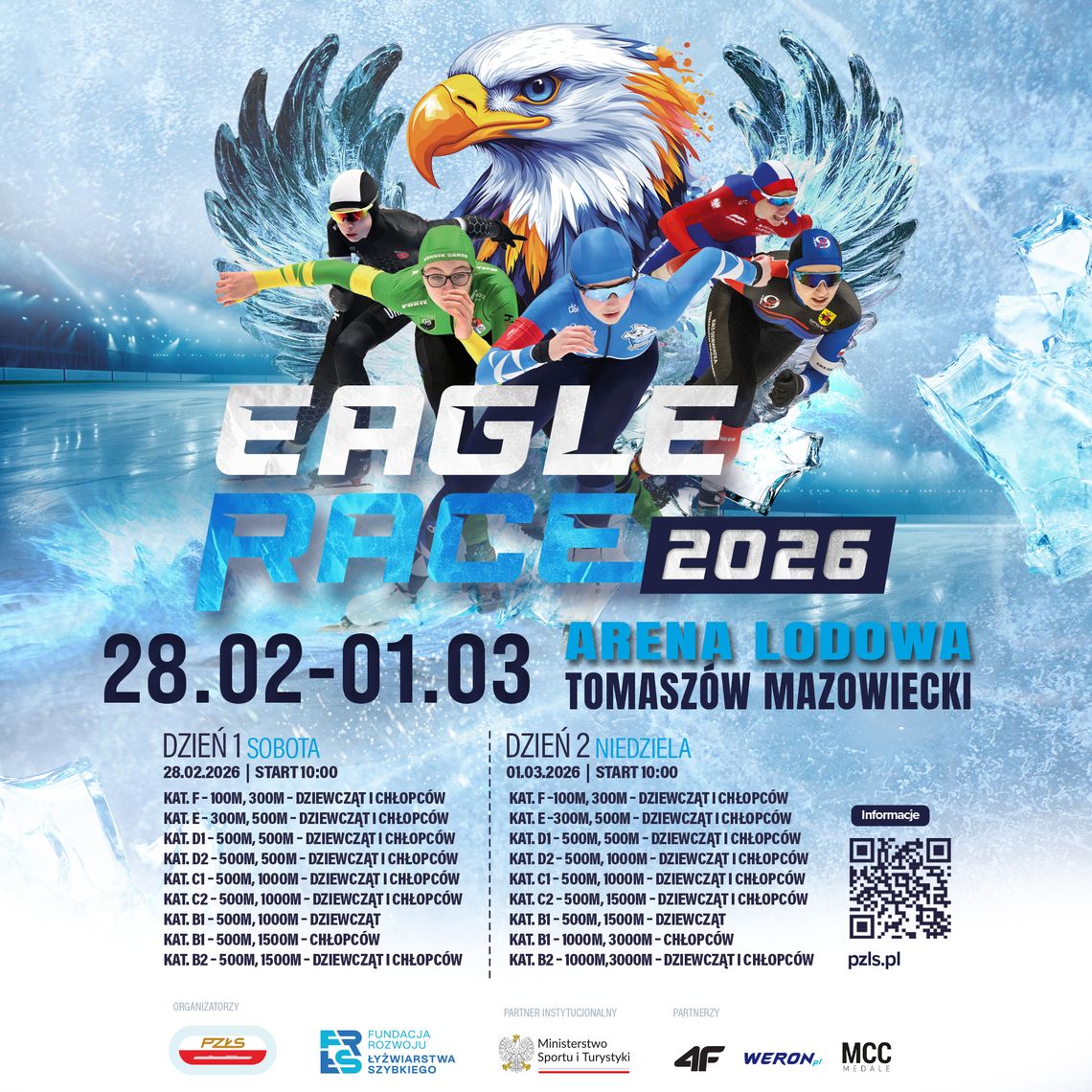Eagle Race 2026 w Tomaszowie Mazowieckim. Młodzi panczeniści wracają na tor Areny Lodowej Eagle Race 2026 w Tomaszowie Mazowieckim. Młodzi panczeniści wracają na tor Areny Lodowej
