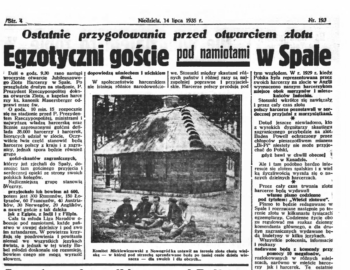 Egzotyczni goście  pod namiotami w Spale