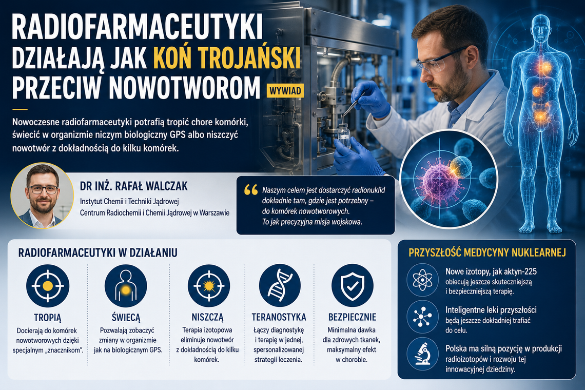 Ekspert: radiofarmaceutyki działają jak koń trojański przeciw nowotworom (wywiad) Ekspert: radiofarmaceutyki działają jak koń trojański przeciw nowotworom (wywiad)