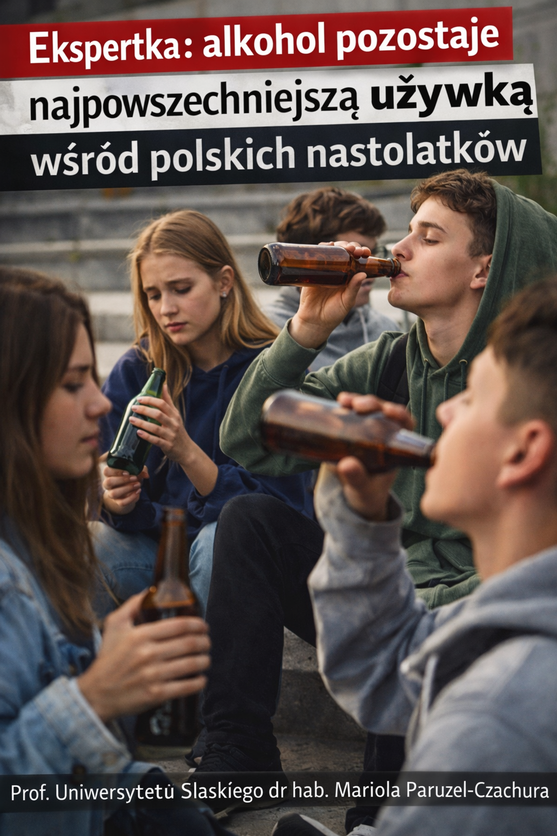 Ekspertka: alkohol pozostaje najpowszechniejszą używką wśród polskich nastolatków