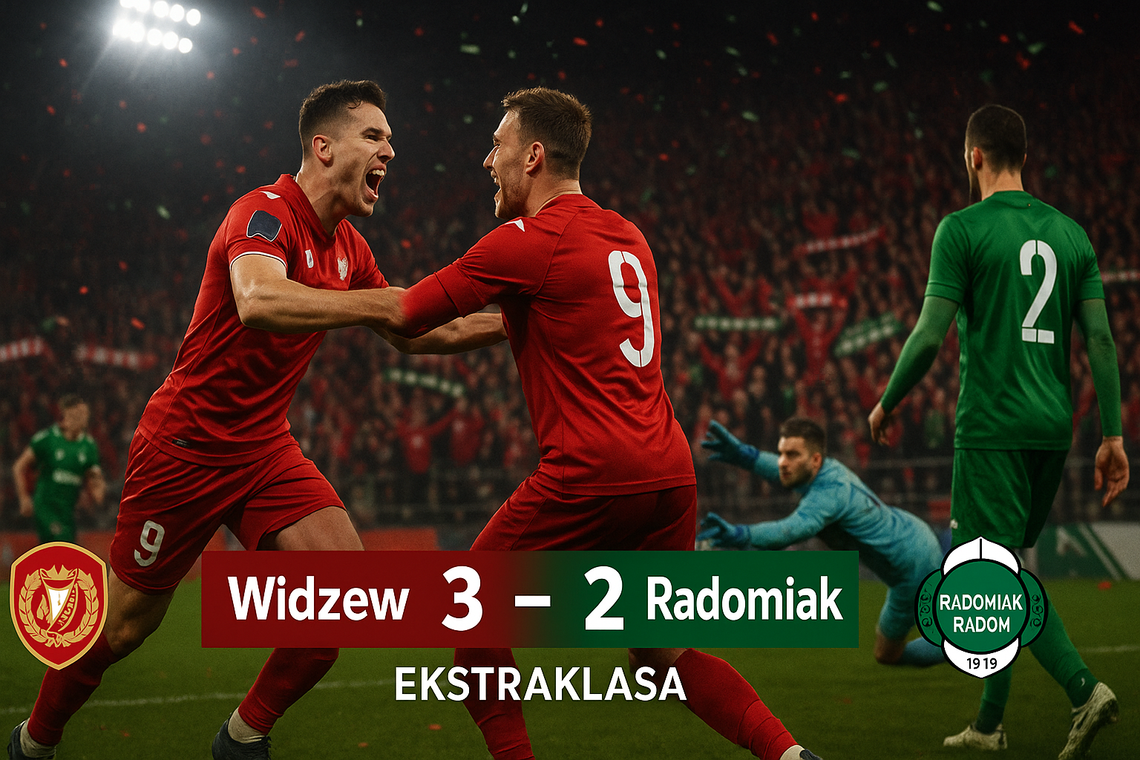 Ekstraklasa piłkarska - Widzew - Radomiak 3:2 Ekstraklasa piłkarska - Widzew - Radomiak 3:2