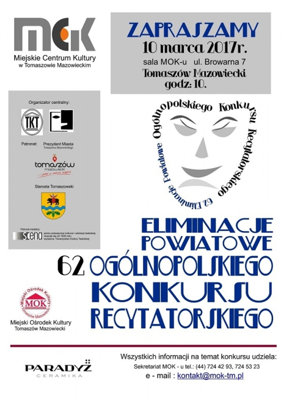 Eliminacje do 62. Ogólnopolskiego Konkursu Recytatorskiego