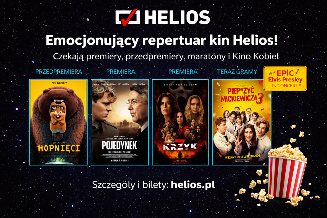 Emocjonujący repertuar kin Helios