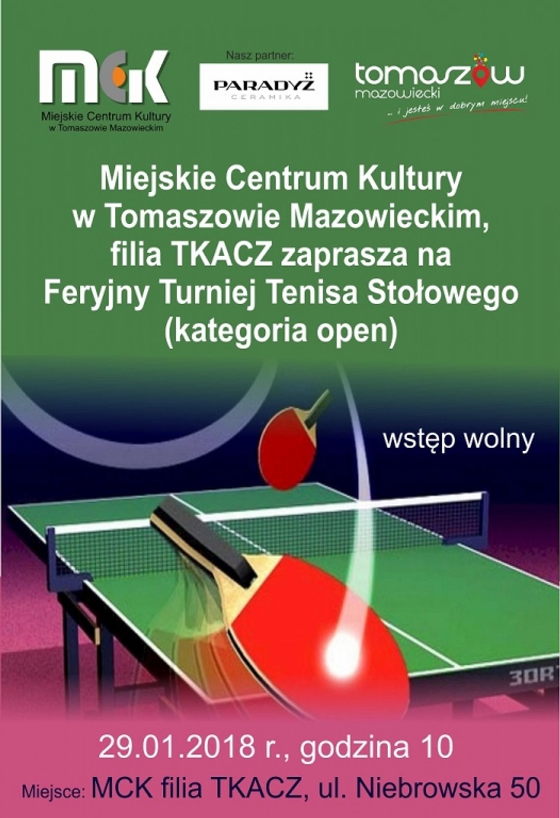 Feryjny Turniej Tenisa Stołowego